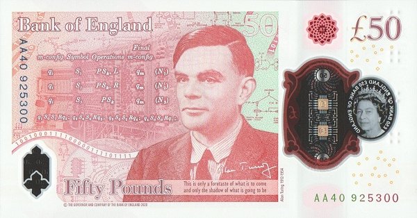 Bank of England 50 Pounds, Alan Turing - XF Variant