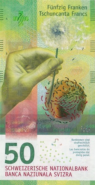 Switzerland 50 Francs, Ninth Series - XF Variant